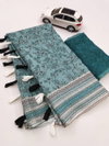MG 250 Digital Printed Pure Linen Non Catalog Sarees Wholesale Clothing Suppliers In India